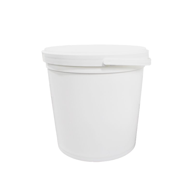 11L White PP Pail With TE Push On Neck