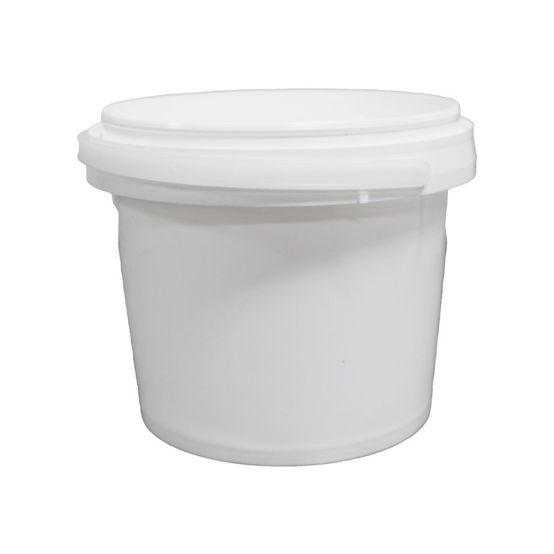 1.2L White PP Pail With TE Push On Neck