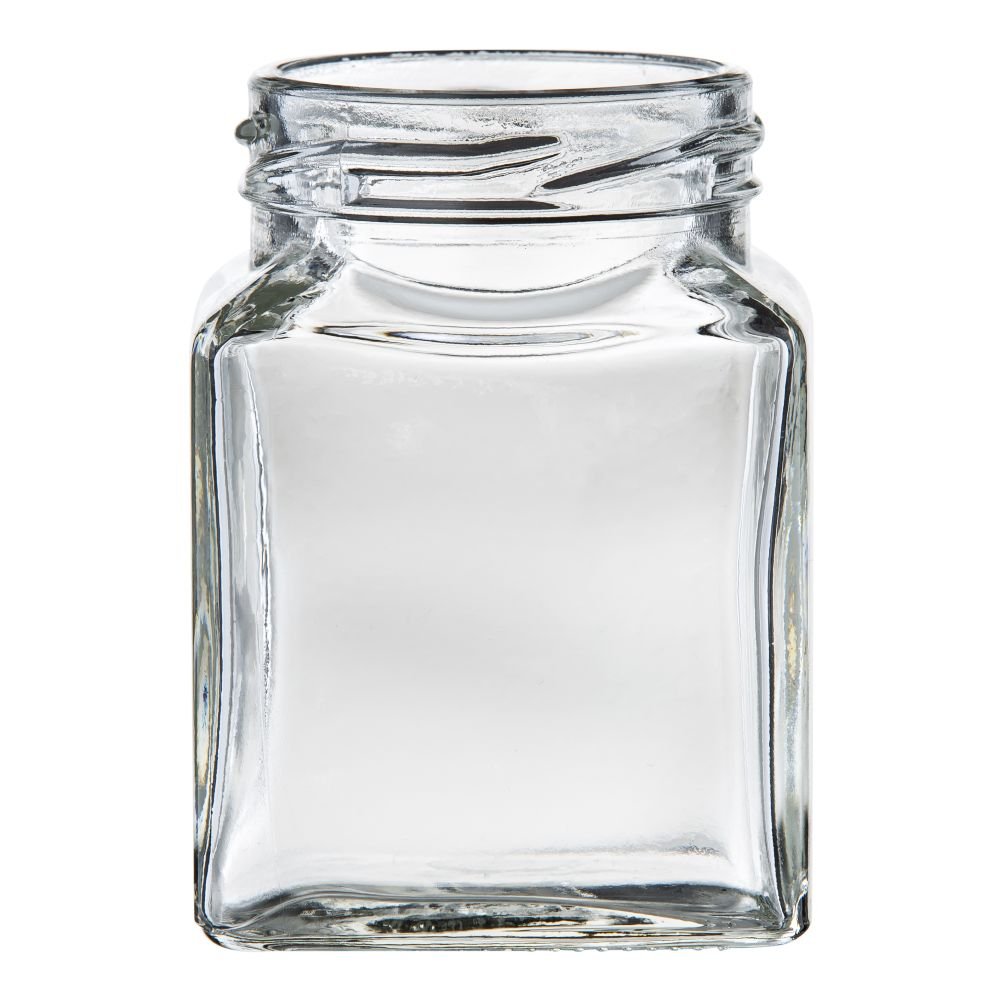 110ml Glass Square Jar With 48mm Twist Neck