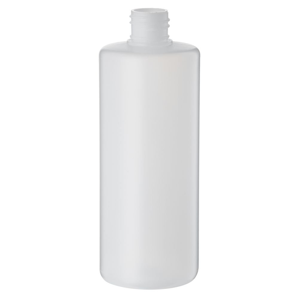 500ml Natural HDPE Round Bottle With 28mm 410 Screw Neck