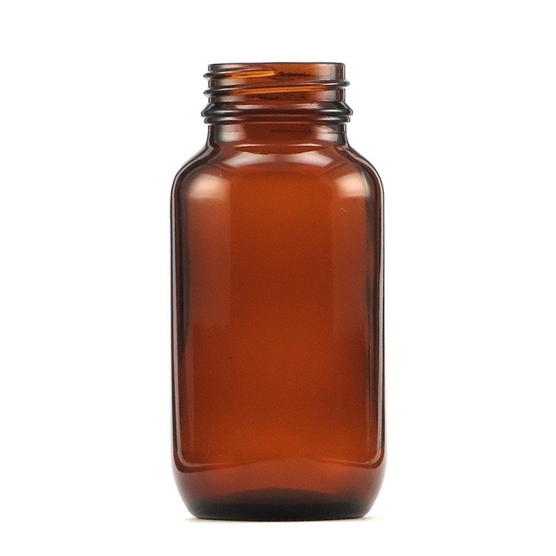 150ml Amber Glass Tablet Bottle with 38mm Tampertel Neck