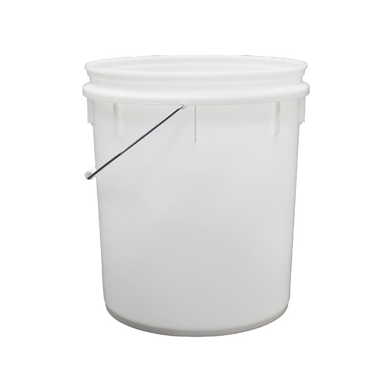 25L Natural HDPE Gp Pail With Bungthread With Push On Neck