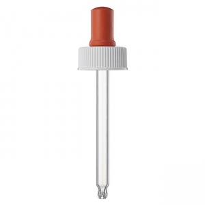 24mm 400 White/ Peach Red Dropper Assembly 79.7mm Pipette FBOG