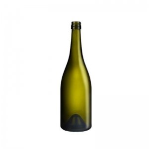 750ml Antique Green Premium Square Heel Burgundy Bottle With BVS Neck (Bulk Pall