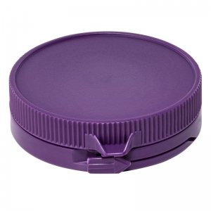 49mm Purple LDPE Push On Pharmavial Tearband Cap