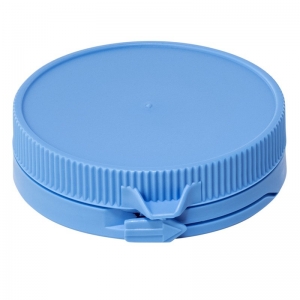 49mm Blue LDPE Push On Pharmavial Tearband Cap