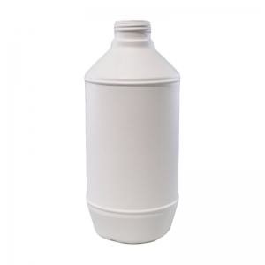 1L White HDPE Barrel Bottle With 38mm 410 Screw Neck