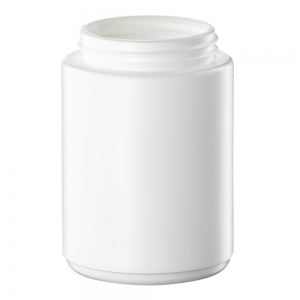 300ml White HDPE Round Jar With 58mm 400 Screw Neck