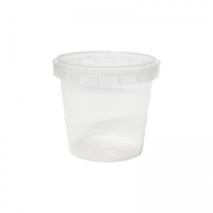250ml Clear PP Tub With TE Push On Neck