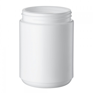 1L White HDPE Round Jar With 95mm 400 Screw Neck
