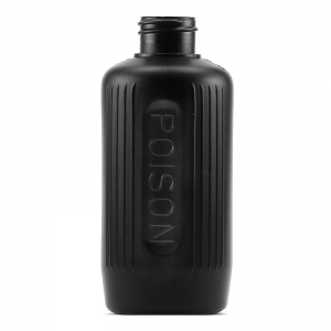 250ml Black HDPE Poison Bottle With 28mm 410 Screw Neck