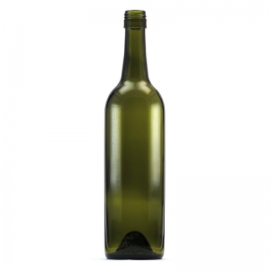 750ml Antique Green Glass Premium Claret Bottle With 30mm x 60mm BVS Neck (Bulk