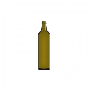 1 Litre Antique Green Glass Tall Marasca Oil Bottle with 31.5mm BVP Neck (Bulk P