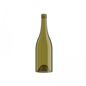 750ml Antique Green Glass Premium Burgundy Square Heel Bottle with BVS Neck (Bul
