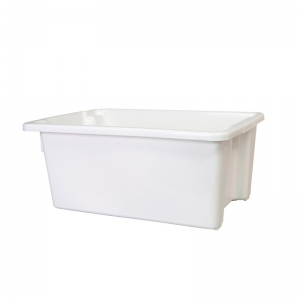 52L White PP Crate 645x413x276mm