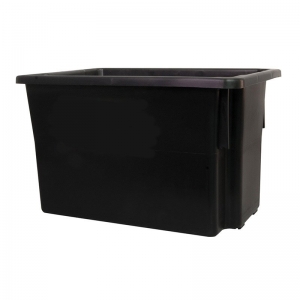 68L Black Recycled PP Crate 645x413x397mm