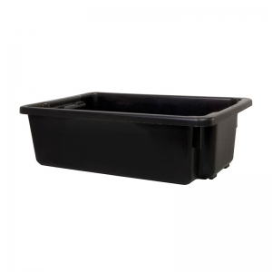 32L Black Recycled PP Crate 645X413X200mm