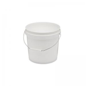 12.5L White PP Pail With TE Push On Neck And Wire Handle