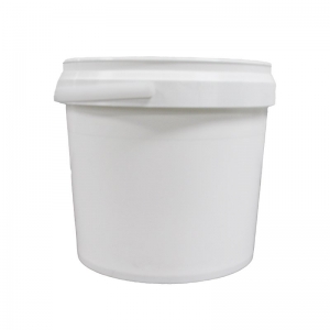 4L White PP Pail With TE Push On Neck
