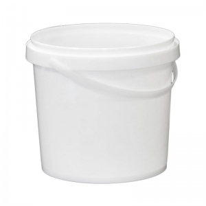 5L White PP Pail  With TE Push On Neck