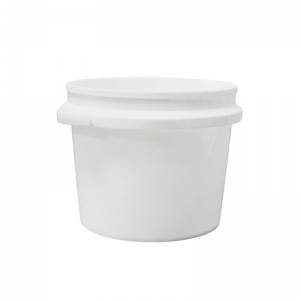 1L White PP Pail With TE Push On Neck And Plastic Handle
