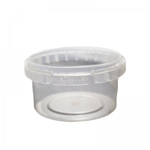 210ml Clear PP Round Food Container With 95mm TE Push On Neck