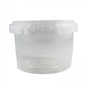 280ml Clear PP Round Food Container With TE Push On Neck