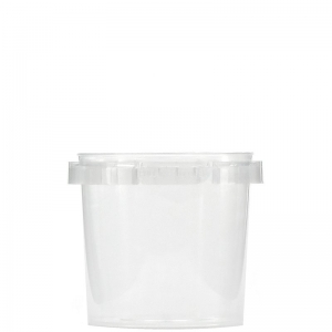 365ml Clear PP Round Food Container With TE Push On Neck