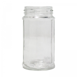 225ml Glass Facetted Food Jar With 58mm Twist Neck