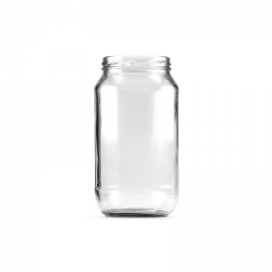 1L Flint Glass Round Jar With 82mm Twist Neck (Ctn 12)