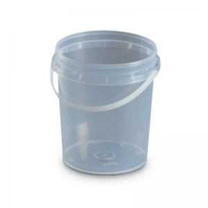 1.2L Clear PP Pail With Plastic Handle With TE Push On Neck
