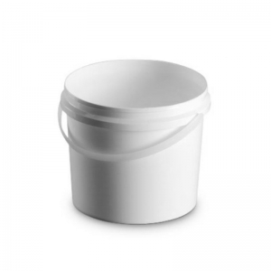 2.2L White PP Pail With TE Push On Neck