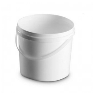 5L White PP Pail With TE Push On Neck