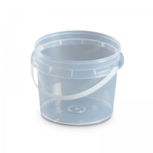 800ml Clear PP Pail With Plastic Handle With TE Push On Neck