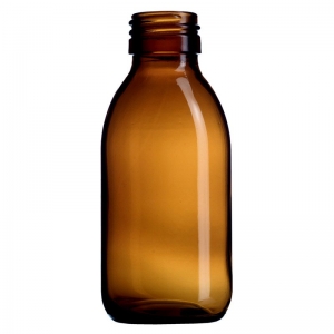 125ml Amber Glass Alpha Bottle With 28mm ROTE Neck