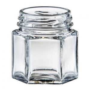 45ml Glass Hexagonal Jar With 43mm Twist Neck