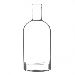 700ml Flint Glass Oslo Bottle With Plate Cork Neck