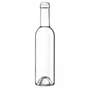 375ml Flint Glass Classic Bordelaise Bottle With Plate Unique TR Cork Neck