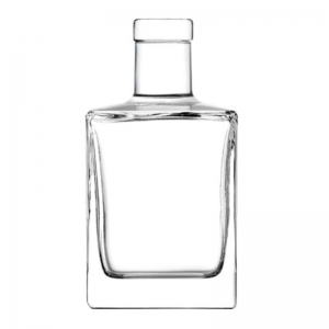 500ml Flint Glass Qbic Bottle With Plate Cork Neck