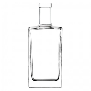 700ml Flint Glass Qbic Bottle With Plate Cork Neck