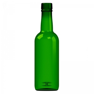 375ml Euro Green Glass Port Bottle With Cork Neck